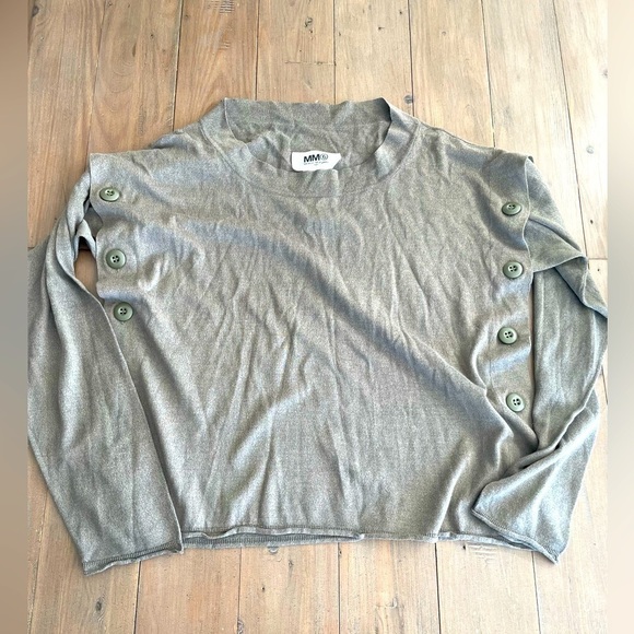 Maison Martin Margiela MM6 women khaki brown button top NWOT - Picture 1 of 4